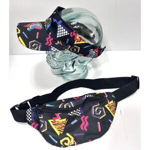 Retro Fanny Pack Sun Visor Hat Retro Waist Bag Accessories Men Women Party Golf
